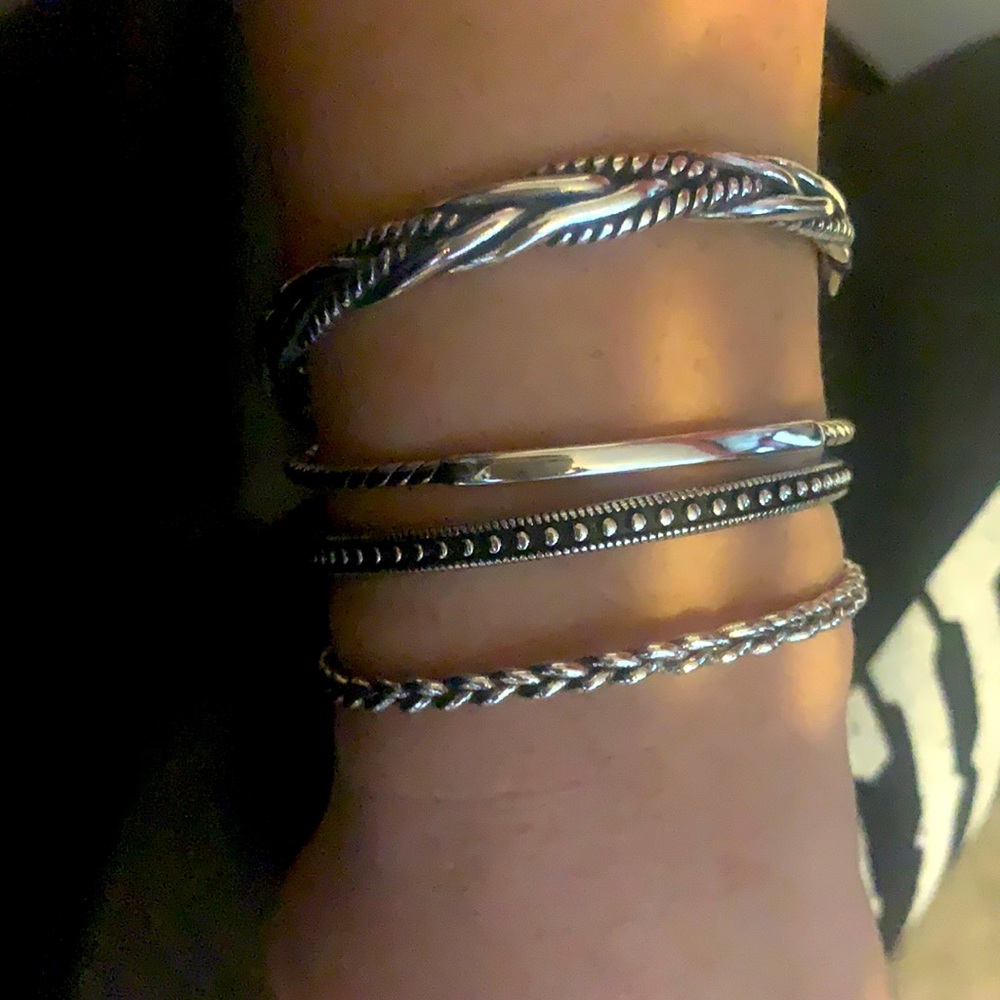 Set of 4 Silver cuffs BRAND NEW